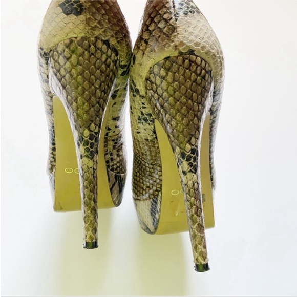 Aldo Hayth heels cream gray stiletto animal print snakeskin - Picture 5 of 8